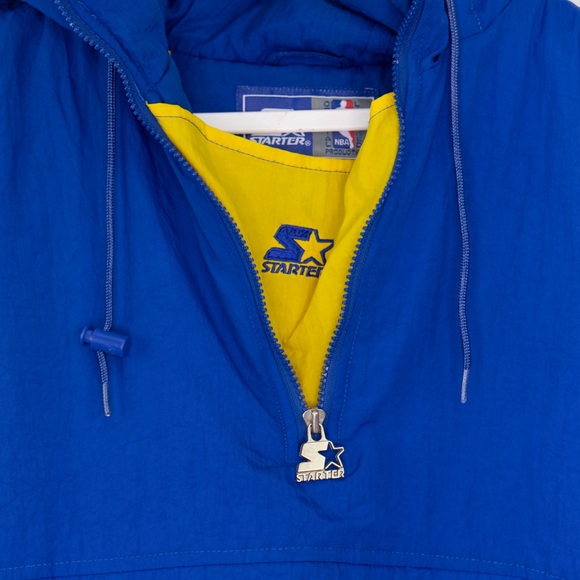 Vintage Golden State Warriors NBA Hooded Puffer Starter Jacket Mens XL RARE - Picture 5 of 8